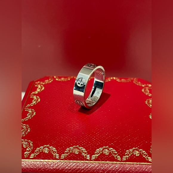 Cartier Love Ring - Size 57 - White Gold - Picture 6 of 9